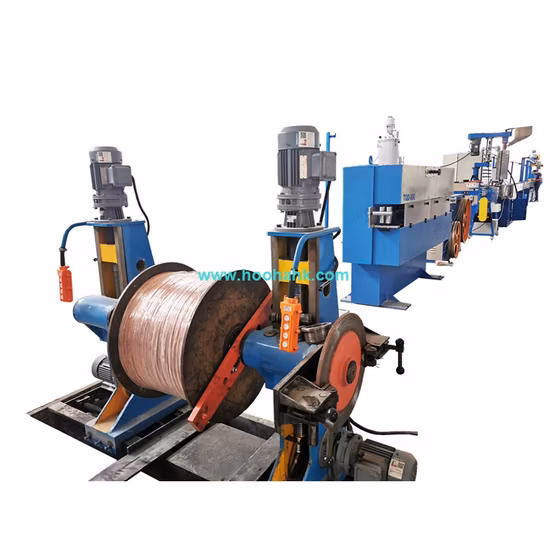 Machine d'extrusion de gaine de fil isolée par extrudeuse PVC/PE/PP à grande vitesse à noyau unique