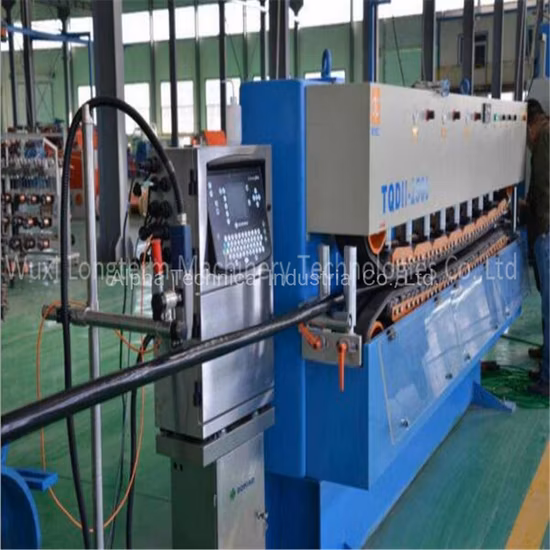 Ligne automatique de machine d'extrusion d'extrudeuse de câble de gaine isolante de PP/PE/PVC/HDPE pour l'ombilical de câble d'alimentation de fil
