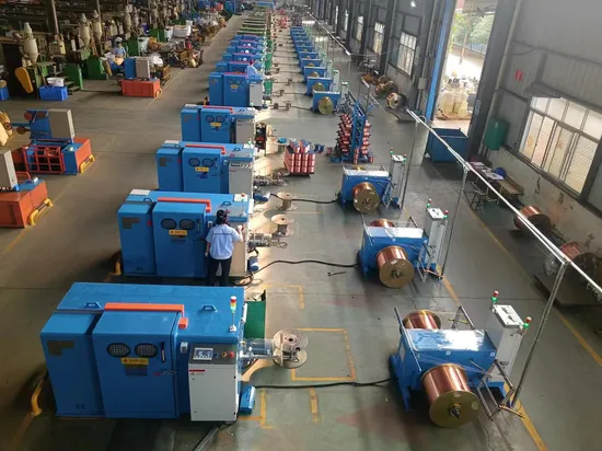 Fil de cuivre, fil central 1,0-16 mm², fils étamés, groupeuse de torsion, bobinage, bobinage, extrudeuse, machine d'extrusion